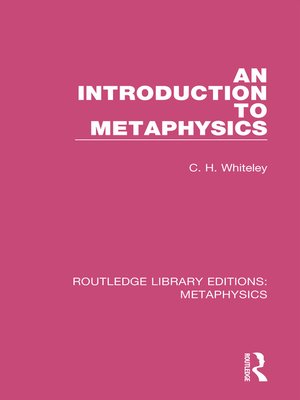 cover image of An Introduction to Metaphysics